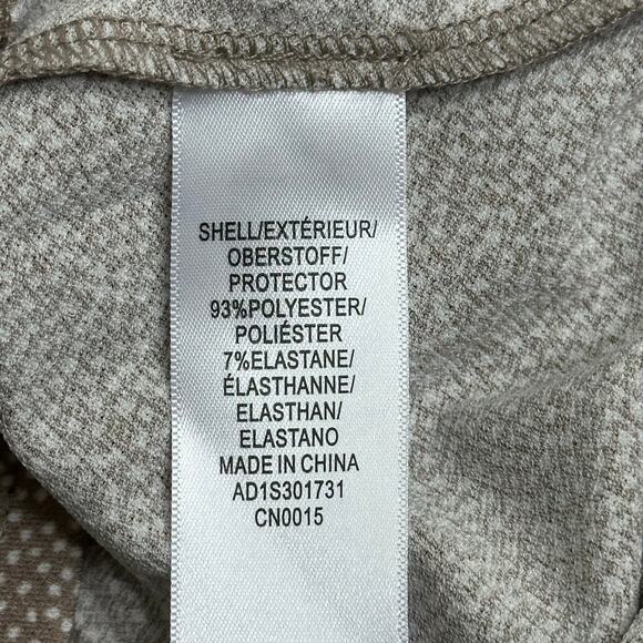 Adrianna Papell Tan White Polka Dot Pleated V-Neck Blouse Womens Size Medium M - Picture 8 of 11